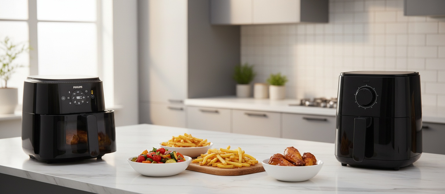 Comparatif: Philips Air Fryer Série 2000 6.2L vs Moulinex Easy fry Essential 3.5L